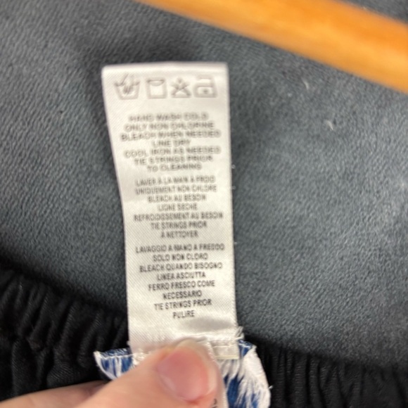 Tommy Bahama Black Ruffled Off-Shoulder Linen Blend Jumpsuit Sz L *see below - Picture 11 of 13